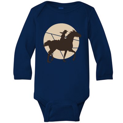 Girl Horse Rider Baby Long Sleeve Bodysuit