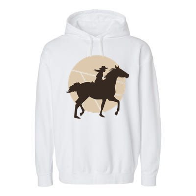 Girl Horse Rider Garment-Dyed Fleece Hoodie