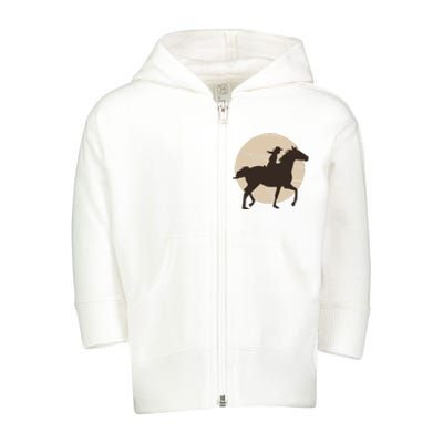 Girl Horse Rider Toddler Zip Fleece Hoodie