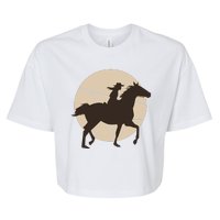 Girl Horse Rider Bella+Canvas Jersey Crop Tee