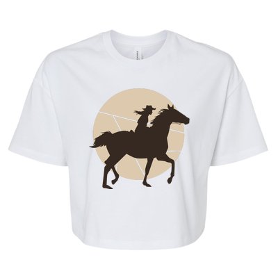 Girl Horse Rider Bella+Canvas Jersey Crop Tee