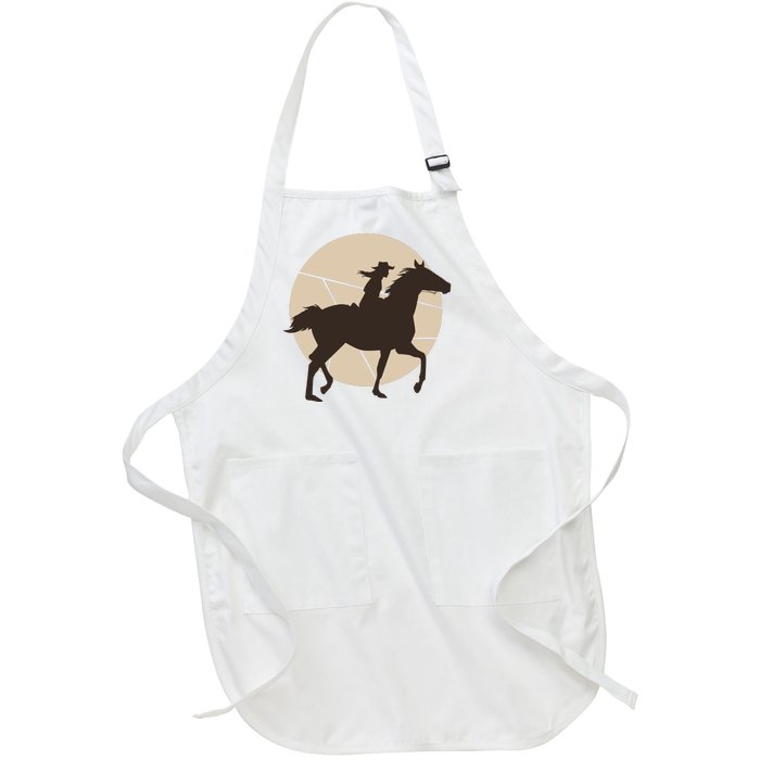 Girl Horse Rider Full-Length Apron With Pockets