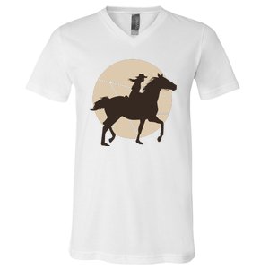 Girl Horse Rider V-Neck T-Shirt