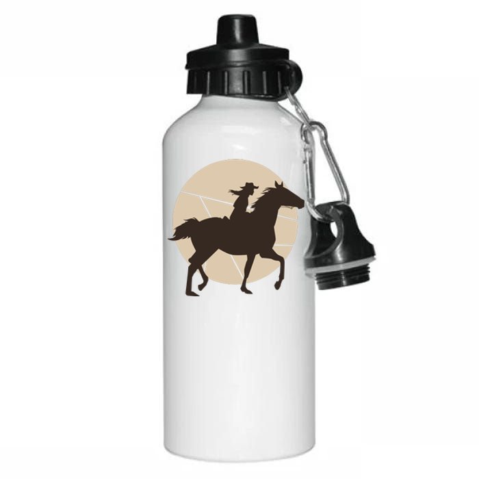 Girl Horse Rider Aluminum Water Bottle