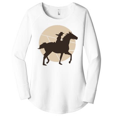 Girl Horse Rider Women's Perfect Tri Tunic Long Sleeve Shirt