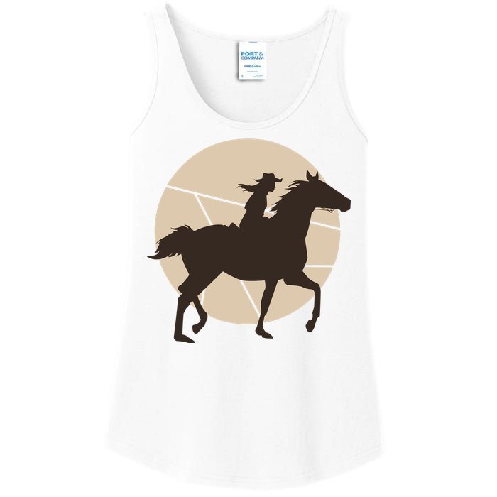 Girl Horse Rider Ladies Essential Tank