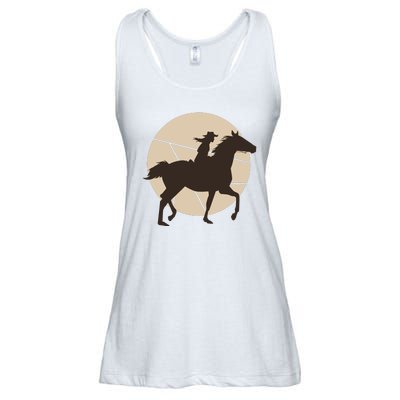 Girl Horse Rider Ladies Essential Flowy Tank