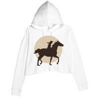 Girl Horse Rider Crop Fleece Hoodie