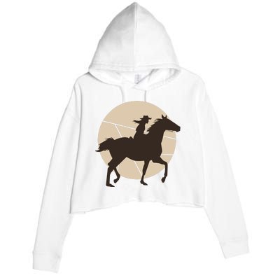 Girl Horse Rider Crop Fleece Hoodie