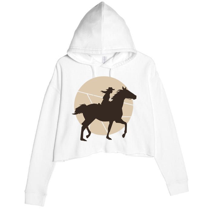 Girl Horse Rider Crop Fleece Hoodie