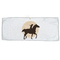 Girl Horse Rider Large Microfiber Waffle Golf Towel