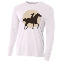 Girl Horse Rider Cooling Performance Long Sleeve Crew