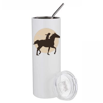 Girl Horse Rider Stainless Steel Tumbler