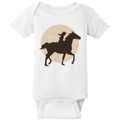 Girl Horse Rider Baby Bodysuit