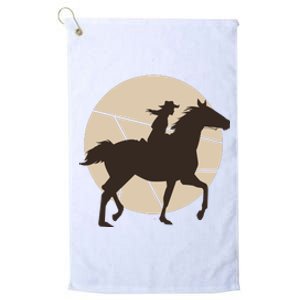 Girl Horse Rider Platinum Collection Golf Towel