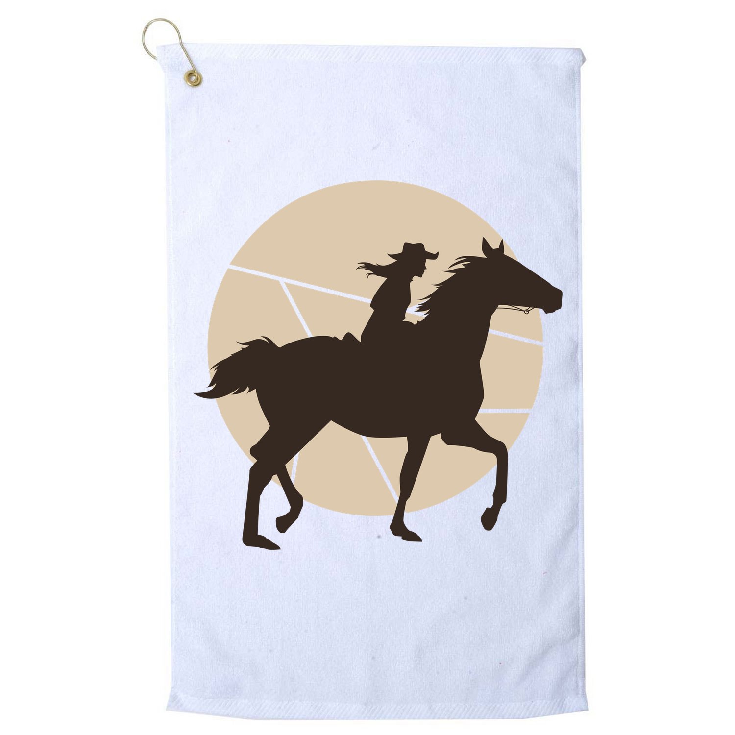 Girl Horse Rider Golf Towel