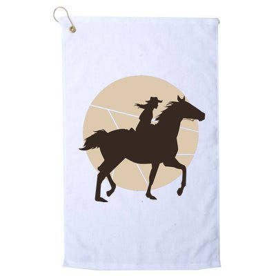 Girl Horse Rider Platinum Collection Golf Towel