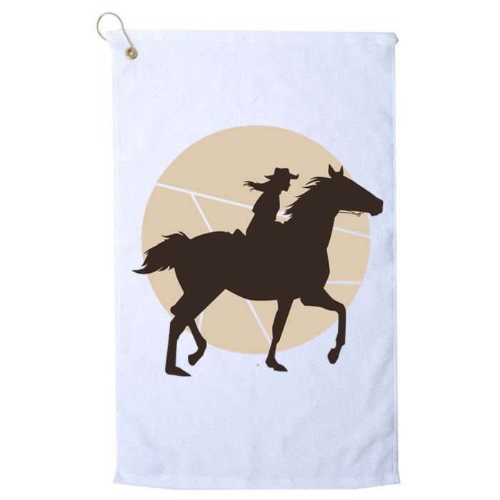 Girl Horse Rider Platinum Collection Golf Towel