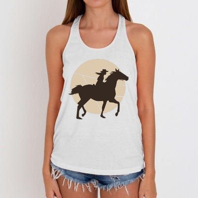 Girl Horse Rider Women's Knotted Racerback Tank