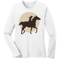 Girl Horse Rider Ladies Long Sleeve Shirt