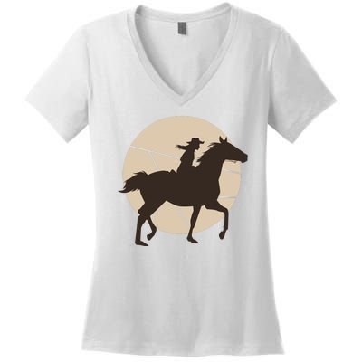 Girl Horse Rider Women's V-Neck T-Shirt