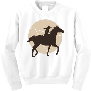 Girl Horse Rider Kids Sweatshirt