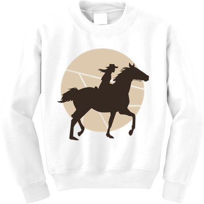 Girl Horse Rider Kids Sweatshirt