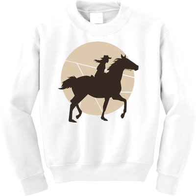 Girl Horse Rider Kids Sweatshirt