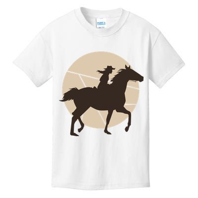 Girl Horse Rider Kids T-Shirt