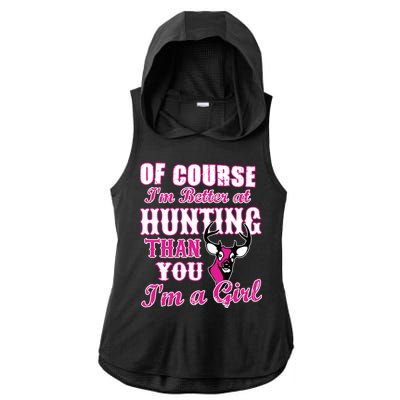 Girl Hunting Ladies PosiCharge Tri-Blend Wicking Draft Hoodie Tank