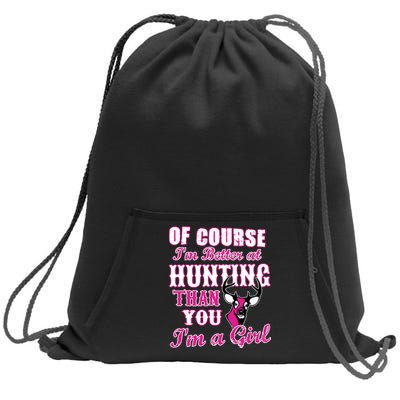 Girl Hunting Sweatshirt Cinch Pack Bag