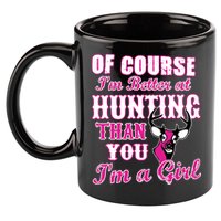 Girl Hunting 11oz C Handle Ceramic Mug
