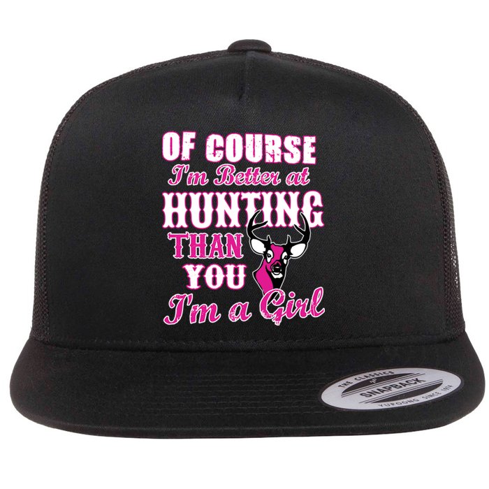 Girl Hunting Flat Bill Trucker Hat