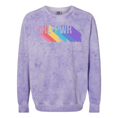 Girl Power Colorful Colorblast Crewneck Sweatshirt