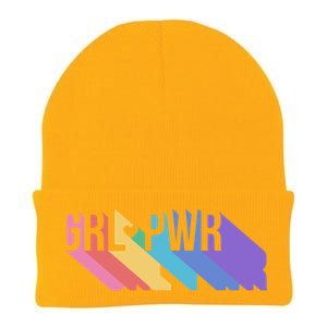 Girl Power Colorful Knit Cap Winter Beanie