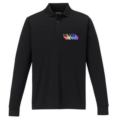 Girl Power Colorful Performance Long Sleeve Polo