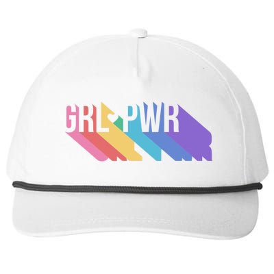 Girl Power Colorful Snapback Five-Panel Rope Hat