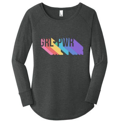 Girl Power Colorful Women's Perfect Tri Tunic Long Sleeve Shirt