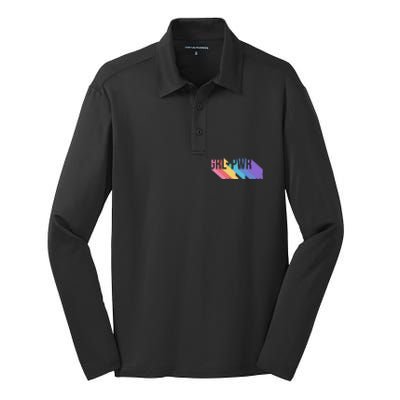 Girl Power Colorful Silk Touch Performance Long Sleeve Polo