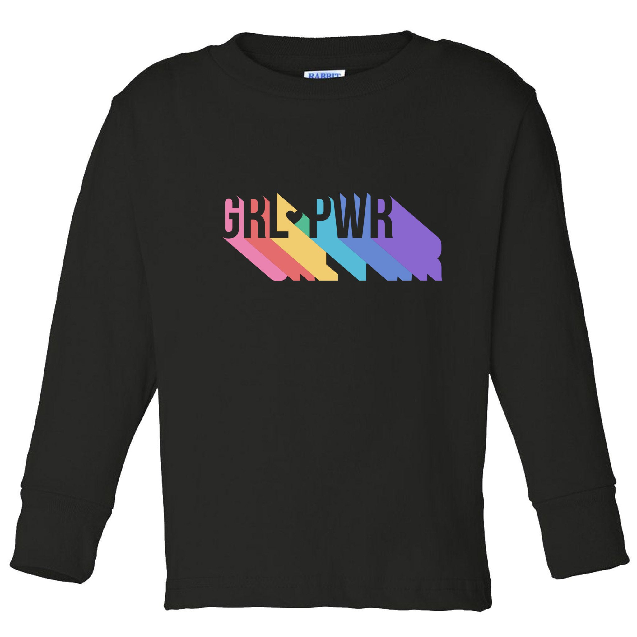 Girl Power Colorful Toddler Long Sleeve Shirt