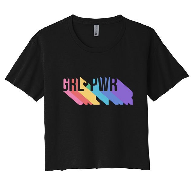 Girl Power Colorful Crop Top