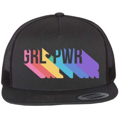 Girl Power Colorful Flat Bill Trucker Hat