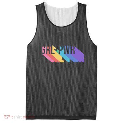Girl Power Colorful Mesh Reversible Basketball Jersey Tank
