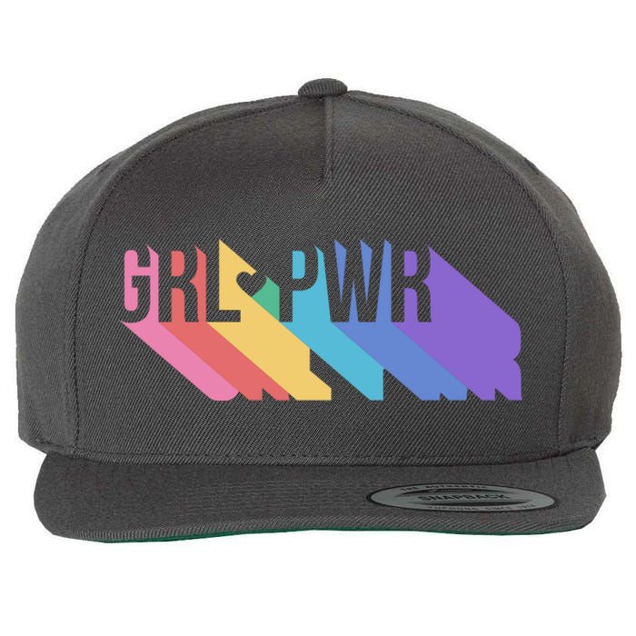 Girl Power Colorful Wool Snapback Cap