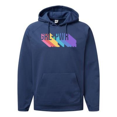 Girl Power Colorful Performance Fleece Hoodie