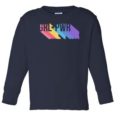 Girl Power Colorful Toddler Long Sleeve Shirt