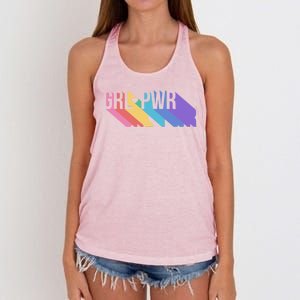 Girl Power Colorful Women's Knotted Racerback Tank