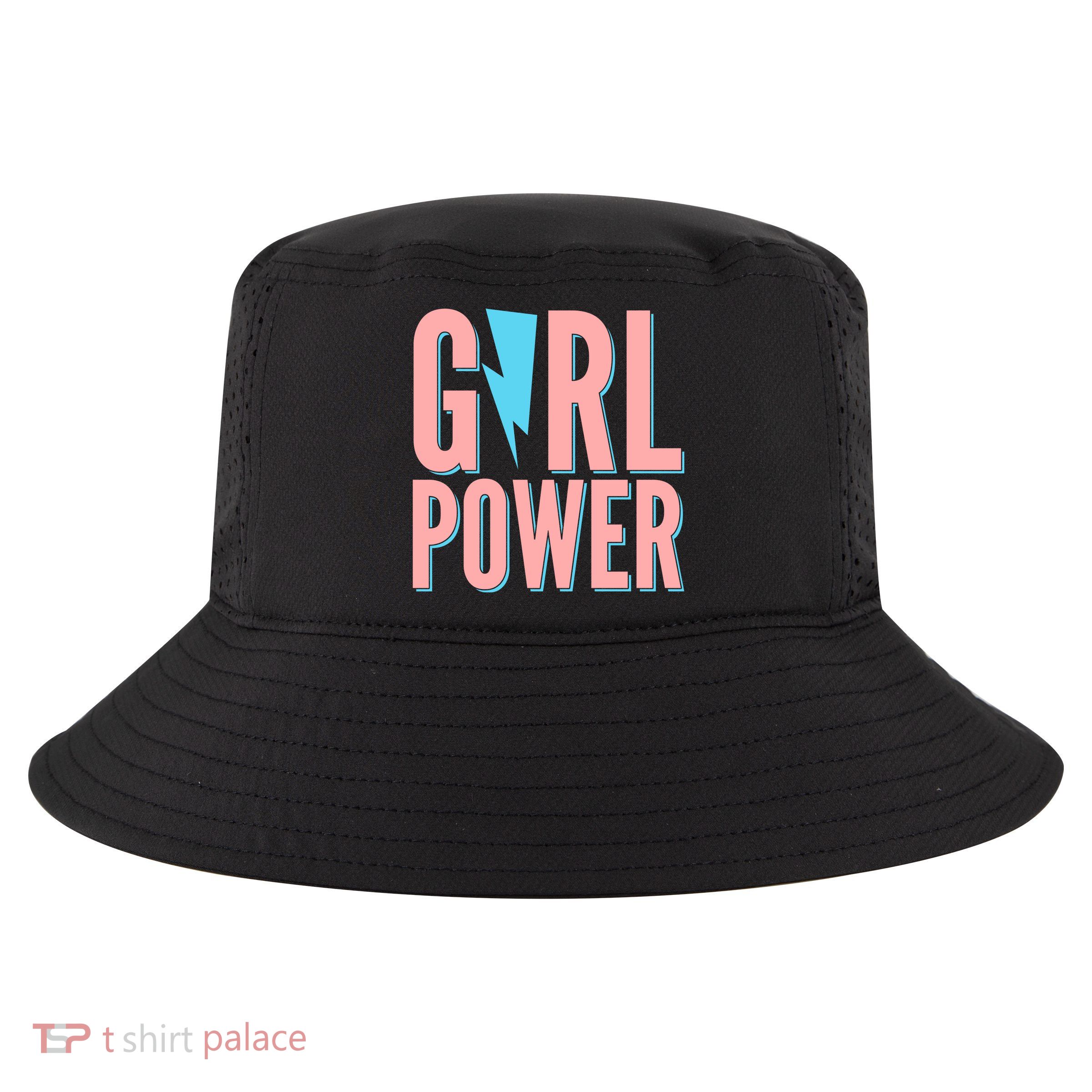 Girl Power Lightning Bolt Cool Comfort Performance Bucket Hat