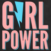 Girl Power Lightning Bolt 7 Panel Mesh Trucker Snapback Hat