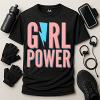 Girl Power Lightning Bolt Cooling Performance Crew T-Shirt